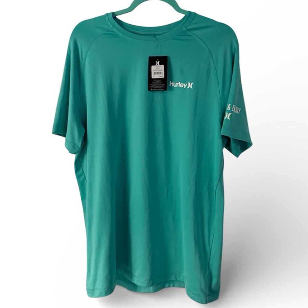 Hurley Men's Aqua Short Sleeve Tee